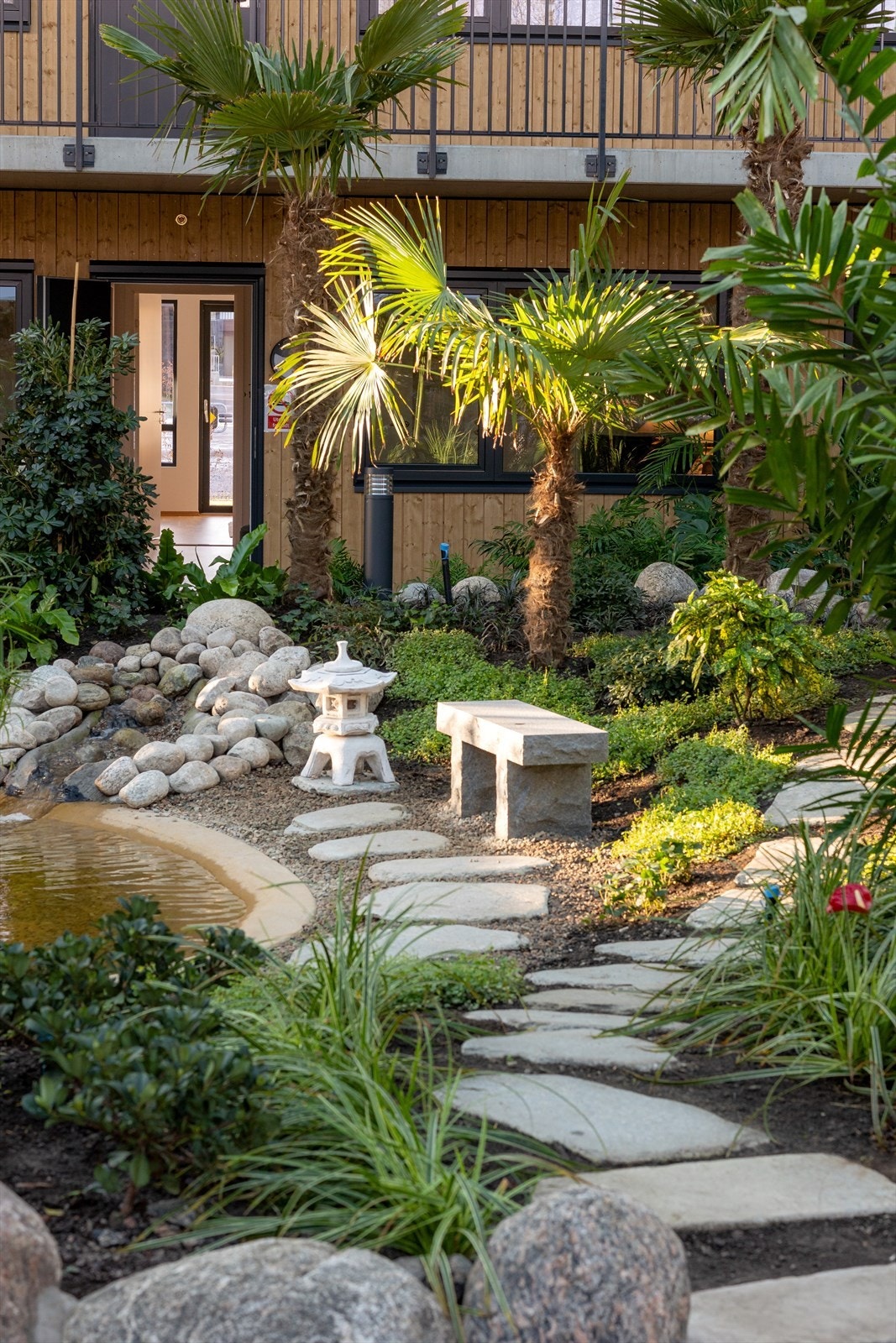 Hyggelig stemning i vinterhagen Galleribilde