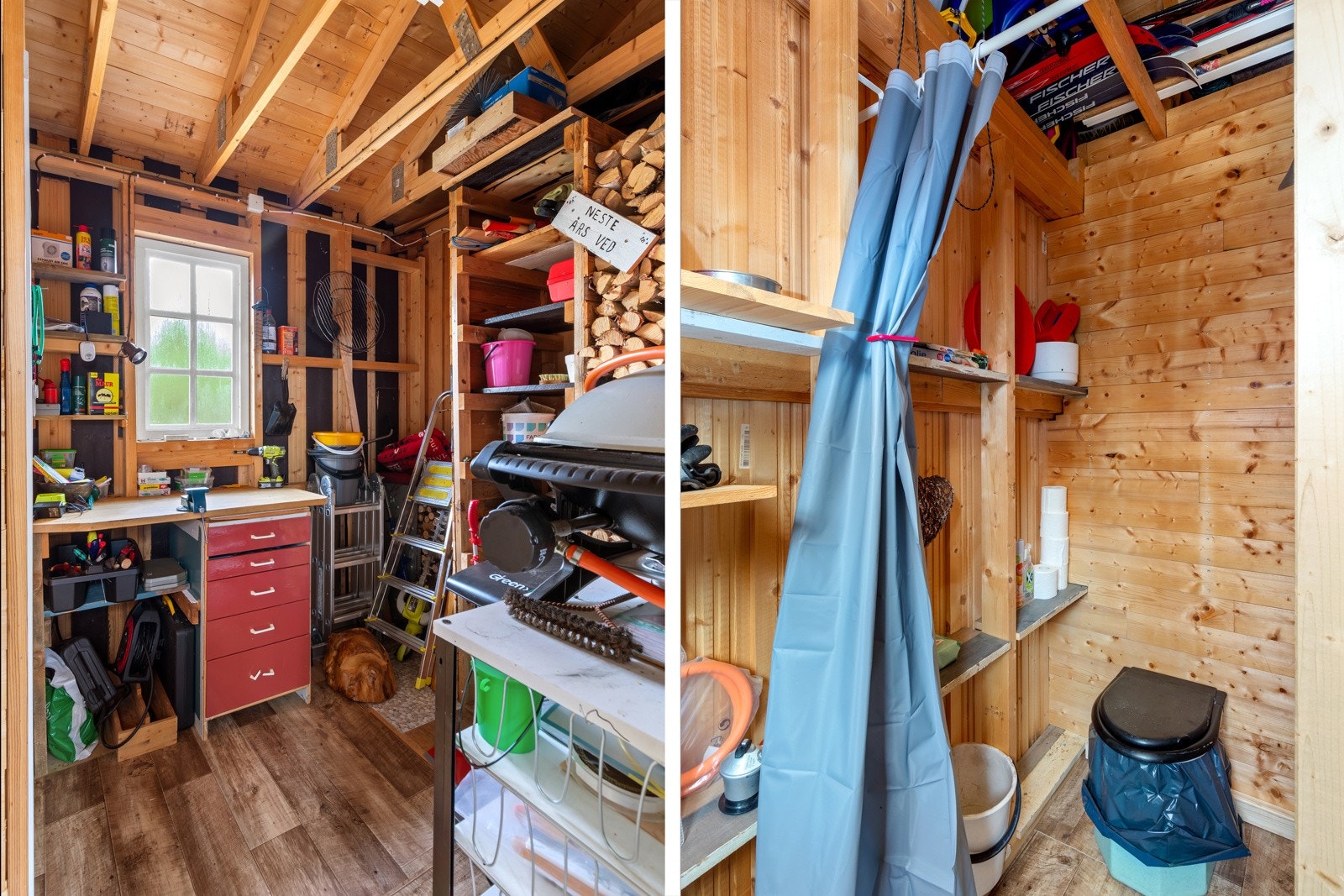 Utebod med utedo. Galleribilde