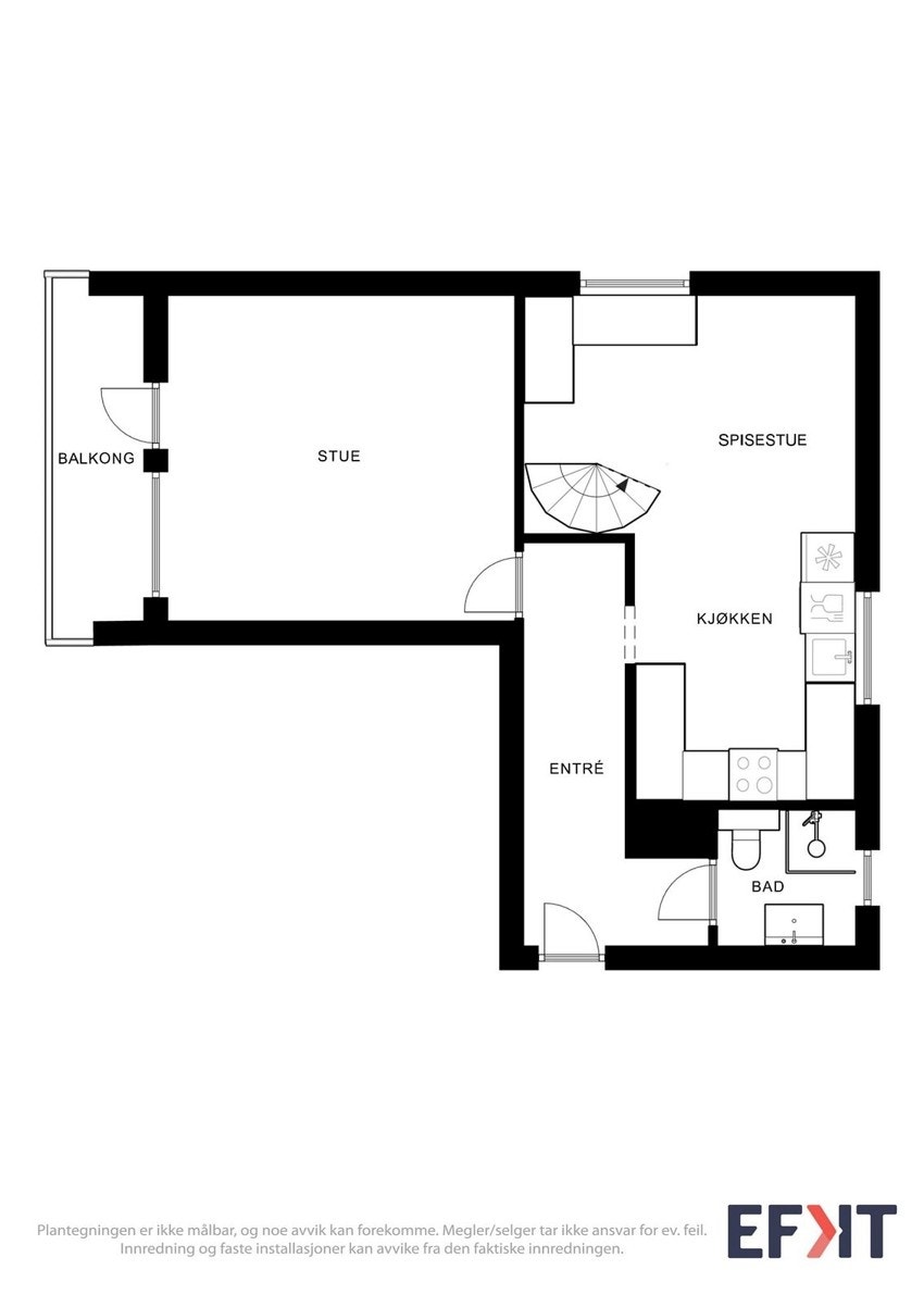 Plantegning 1. etasje Galleribilde