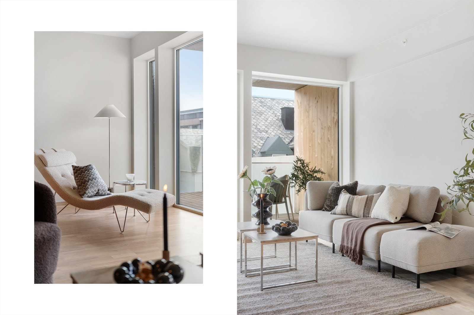 Lyst parkettgulv er gjennomgående i leiligheten Galleribilde