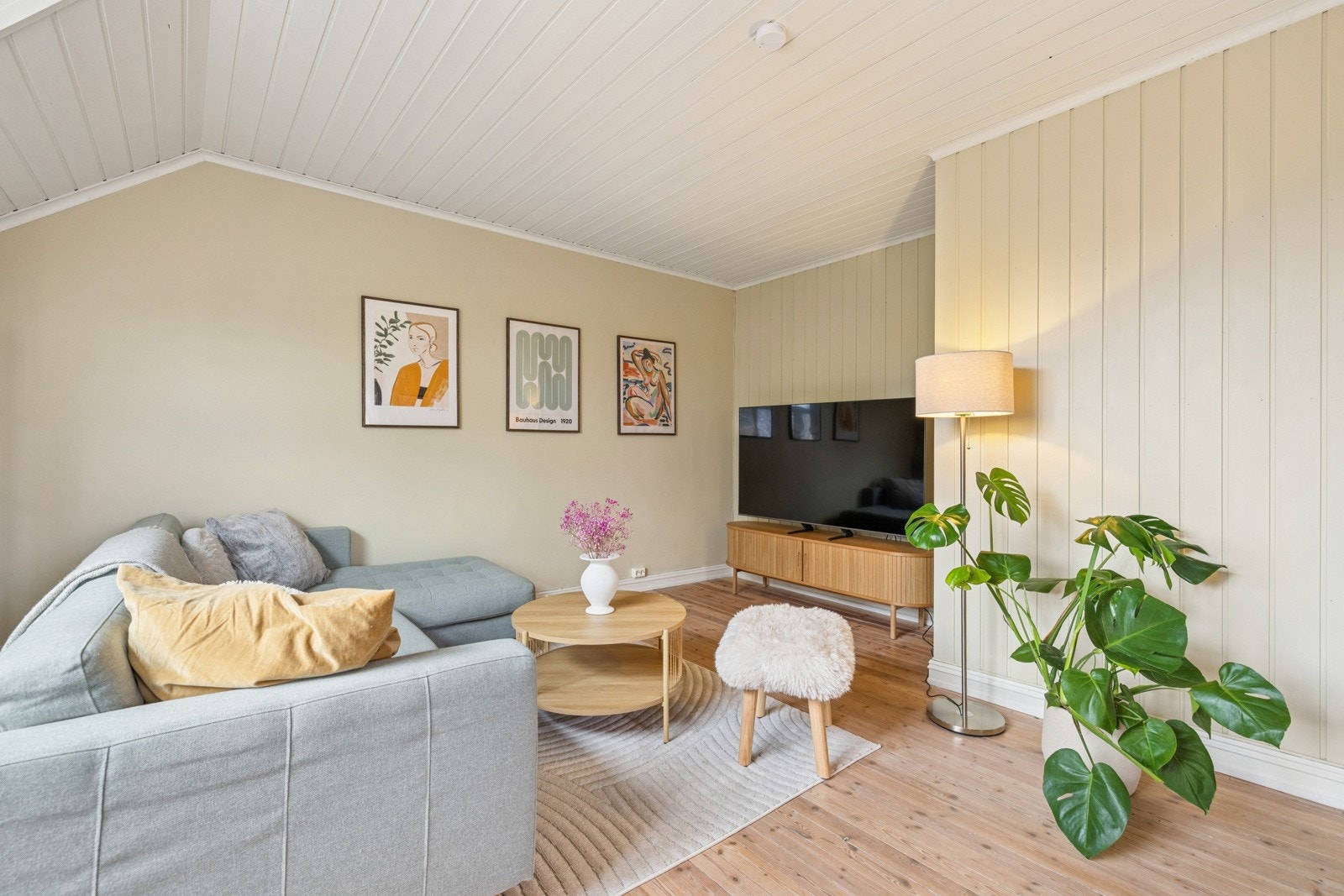 Koselig TV-stue med god atmosfære og plass til avslapping Galleribilde