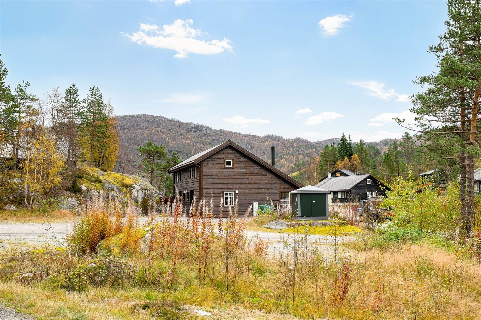Enkel tilkomst og rett i skisporet. Parker ved døren. Et moderne hyttefelt med fin avstand mellom hyttene. Galleribilde