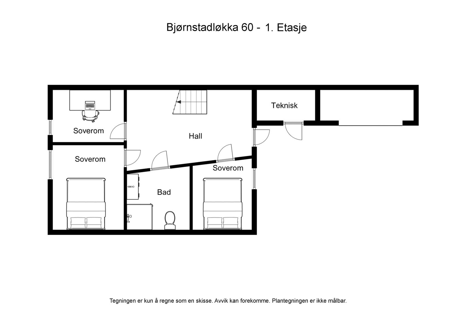 Plantegning 1.etg. Galleribilde