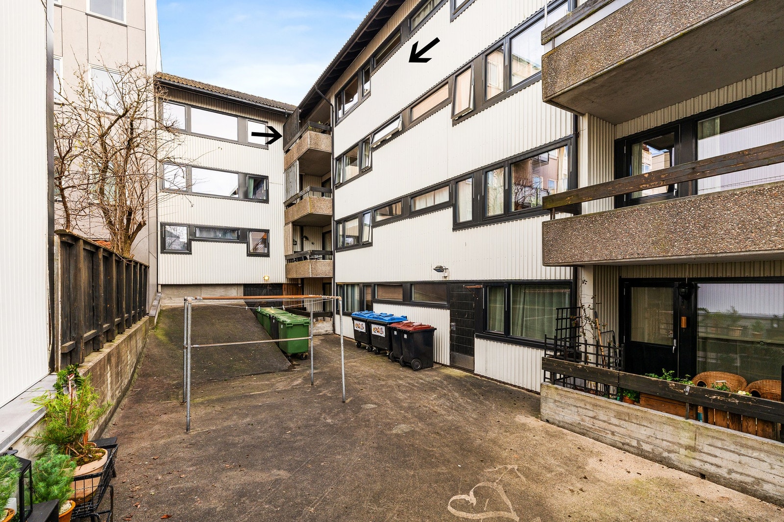 Fasade mot bakgård Galleribilde