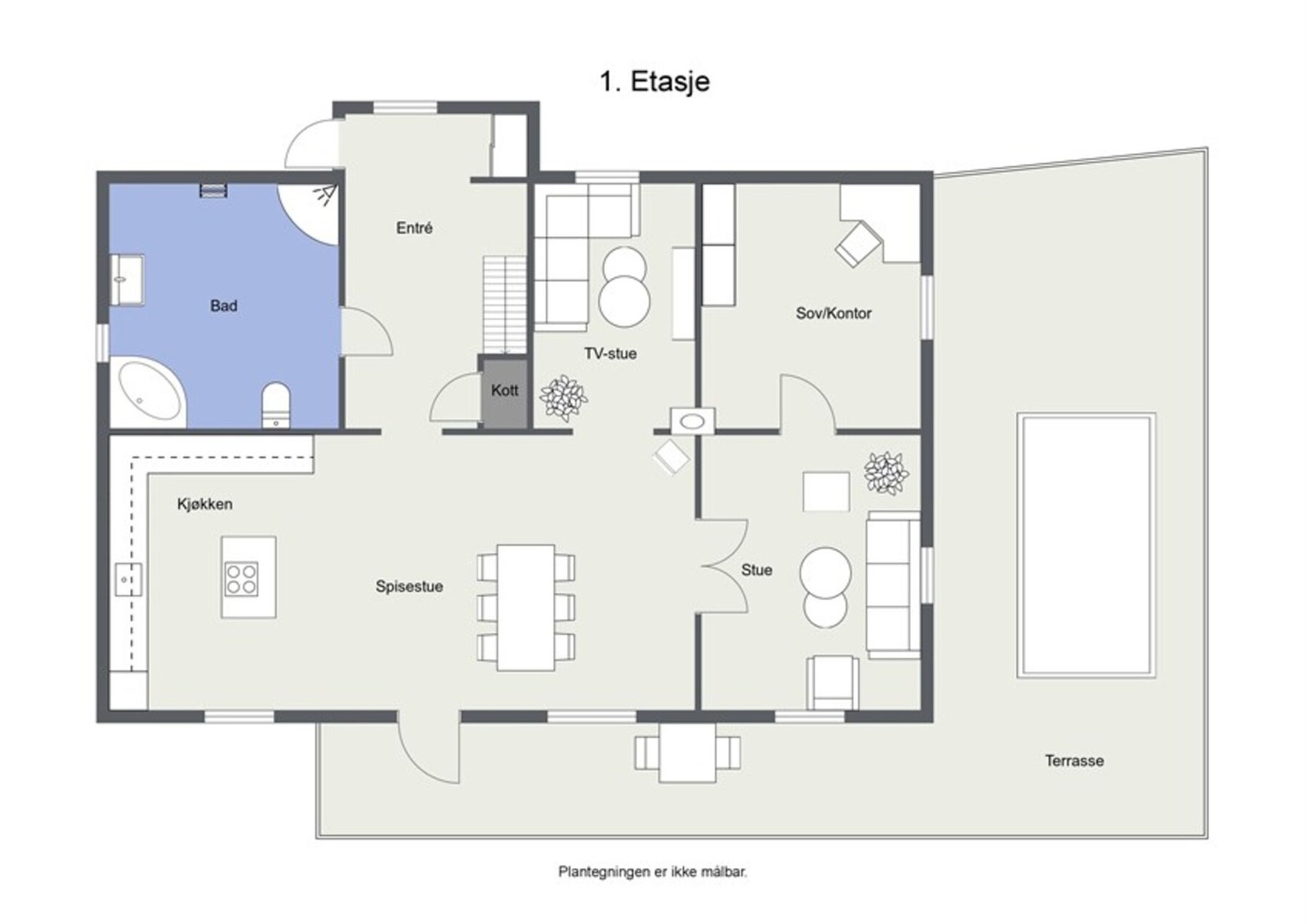 Veiledende planskisse 1. etasje Galleribilde