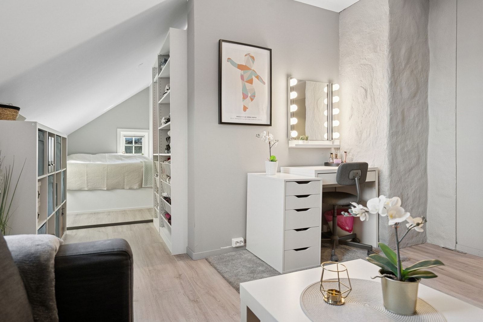 Soverom 3 har også god nok plass til både sofagruppe og seng Galleribilde