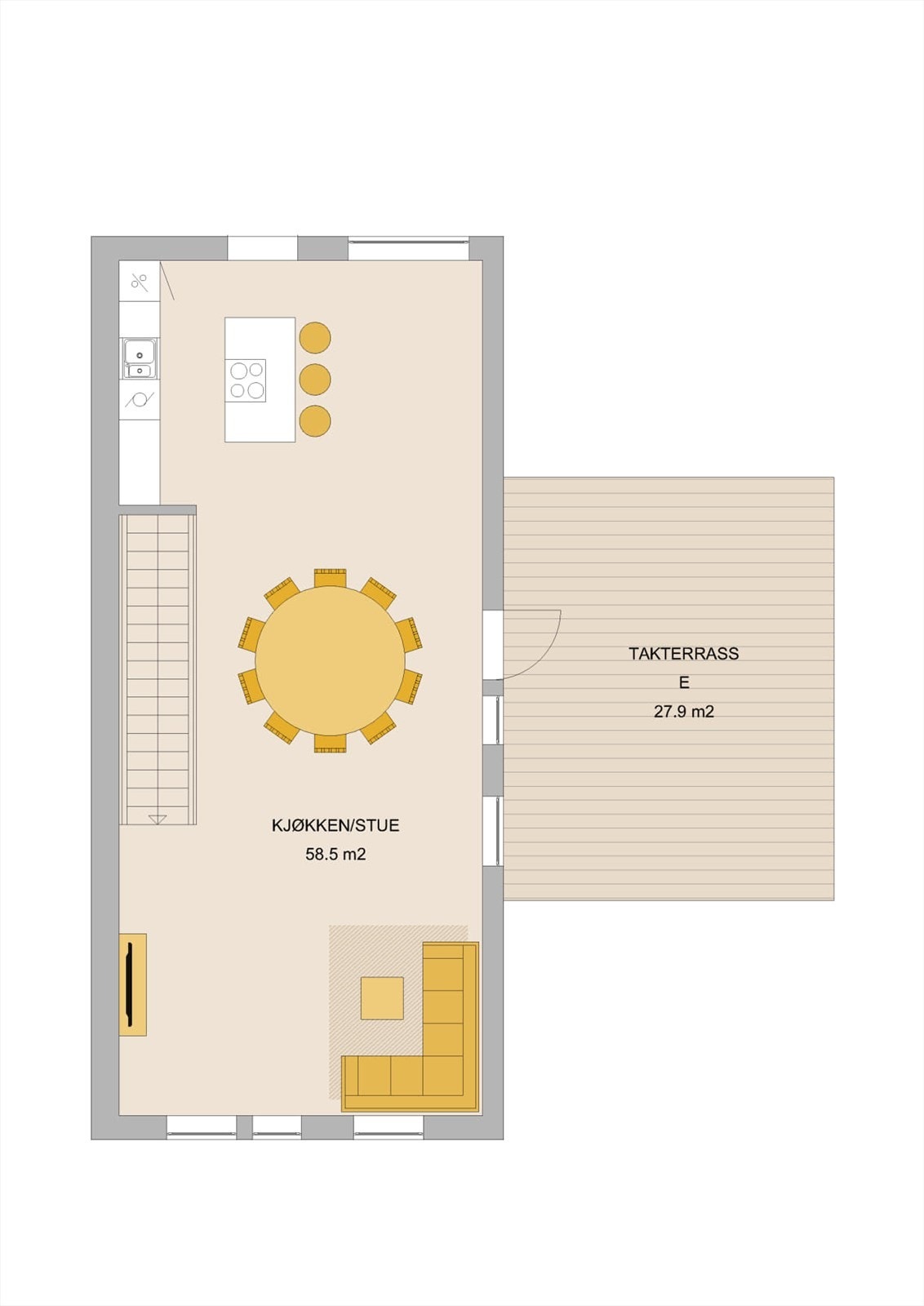 Plantegning 3. etg Galleribilde
