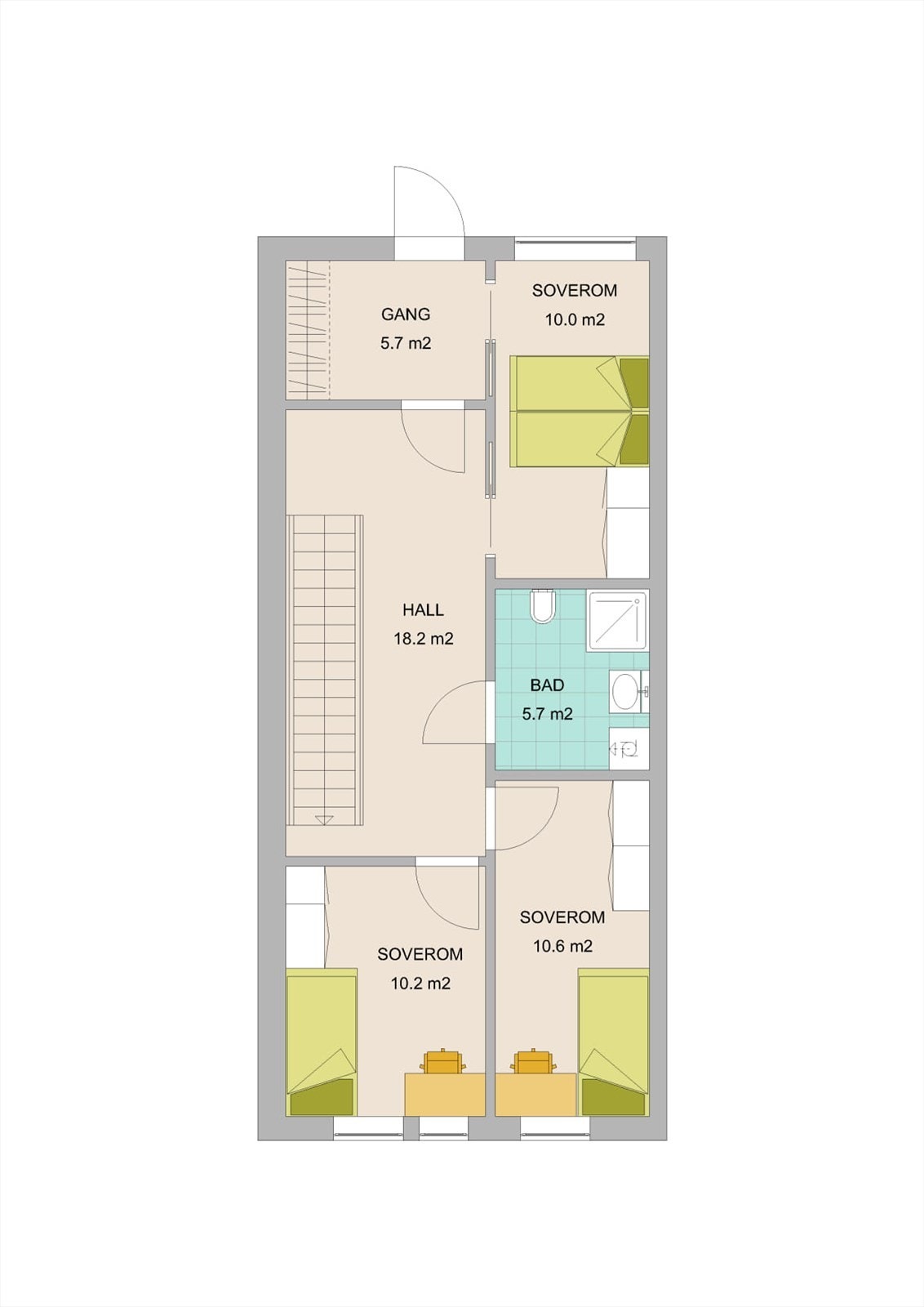 Plantegning 2. etg Galleribilde