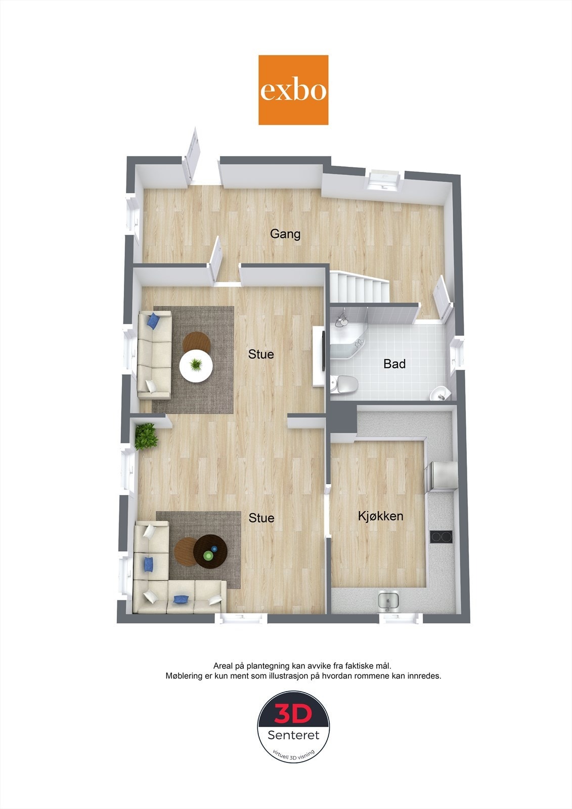 Plantegning 1. etg Galleribilde