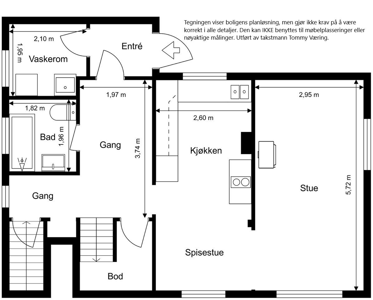 Planskisse hovedetasje Galleribilde
