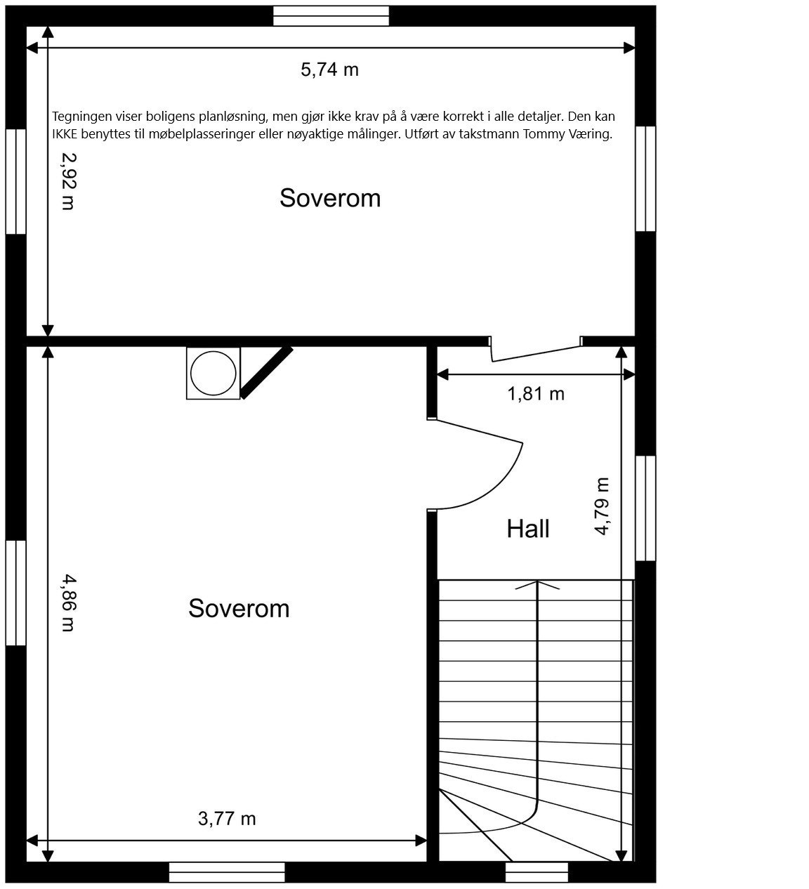 Planskisse loftsetasje Galleribilde