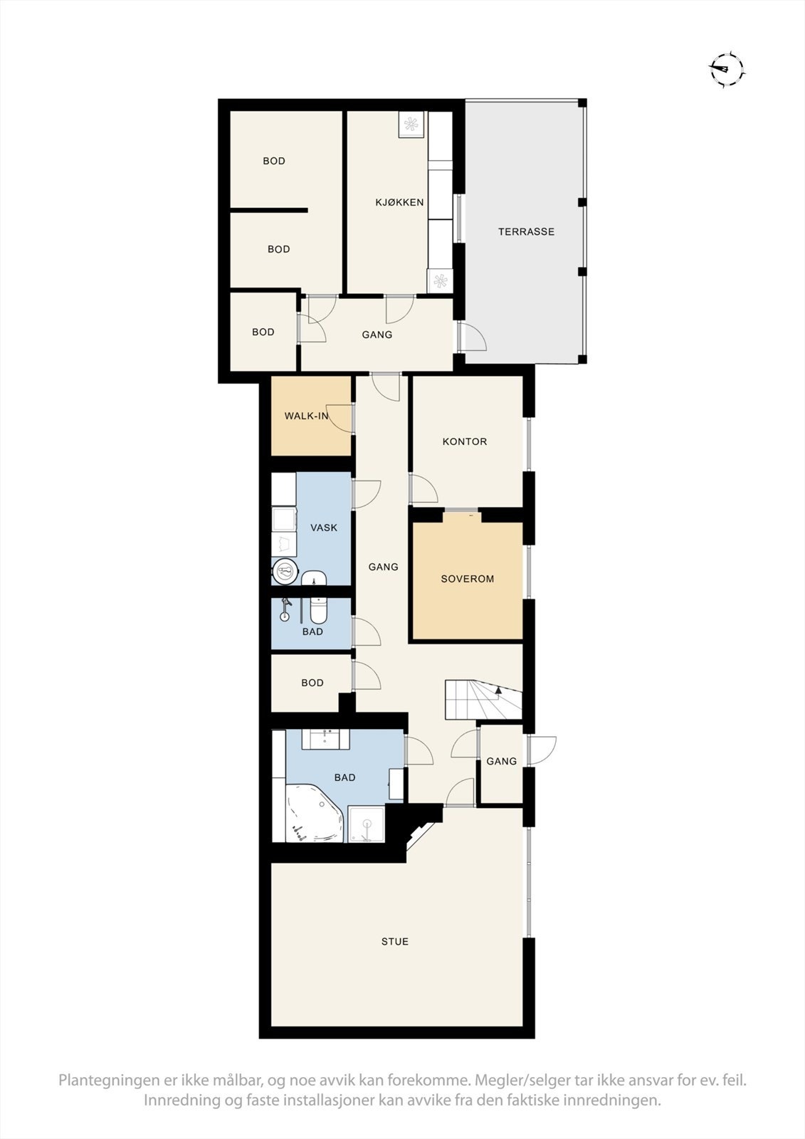 Plantegning - Underetasjen. Galleribilde