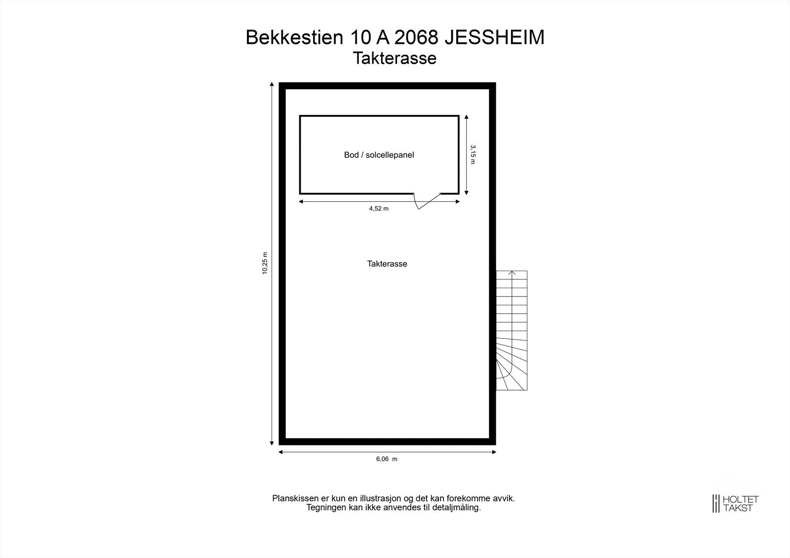 Plantegning av takterrassen. Galleribilde