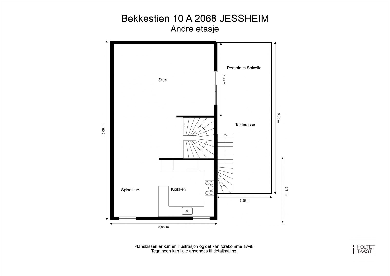 Plantegning av boligens 2. etasje. Galleribilde