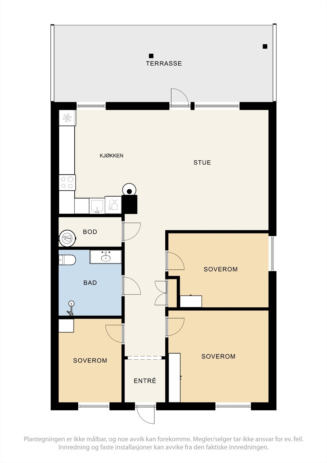 Vi starter først med plantegningen slik at det blir lettere å orientere seg. Galleribilde