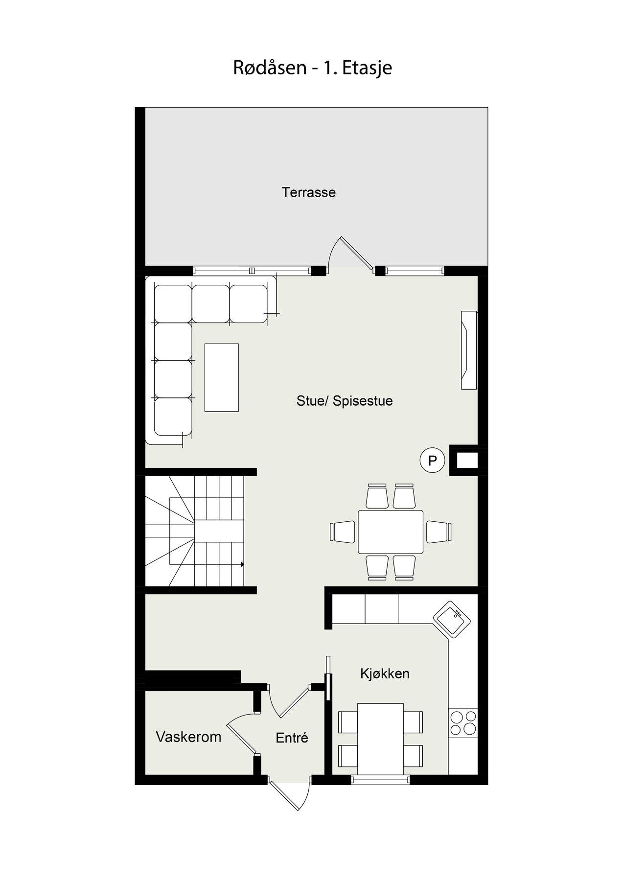 Plantegning - 1, etasje Galleribilde