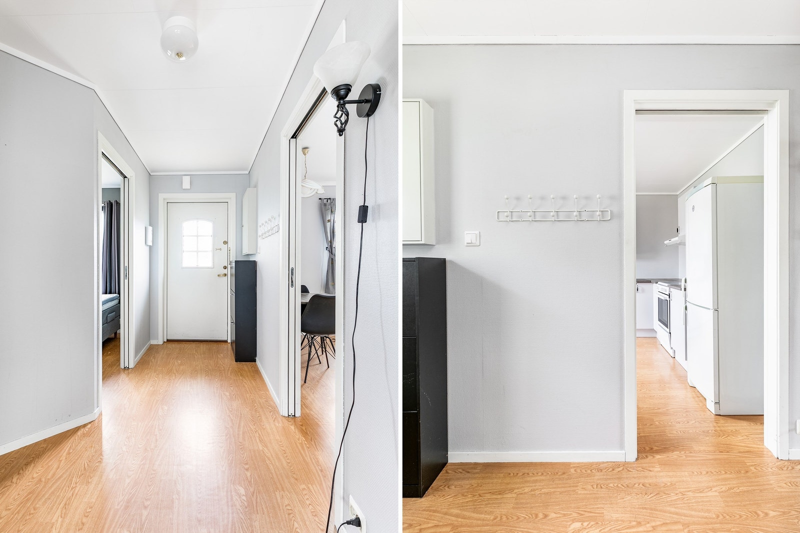 Dører uten terskler gir universell utforming og god tilgjengelighet mellom leilighetens ulike rom. Galleribilde