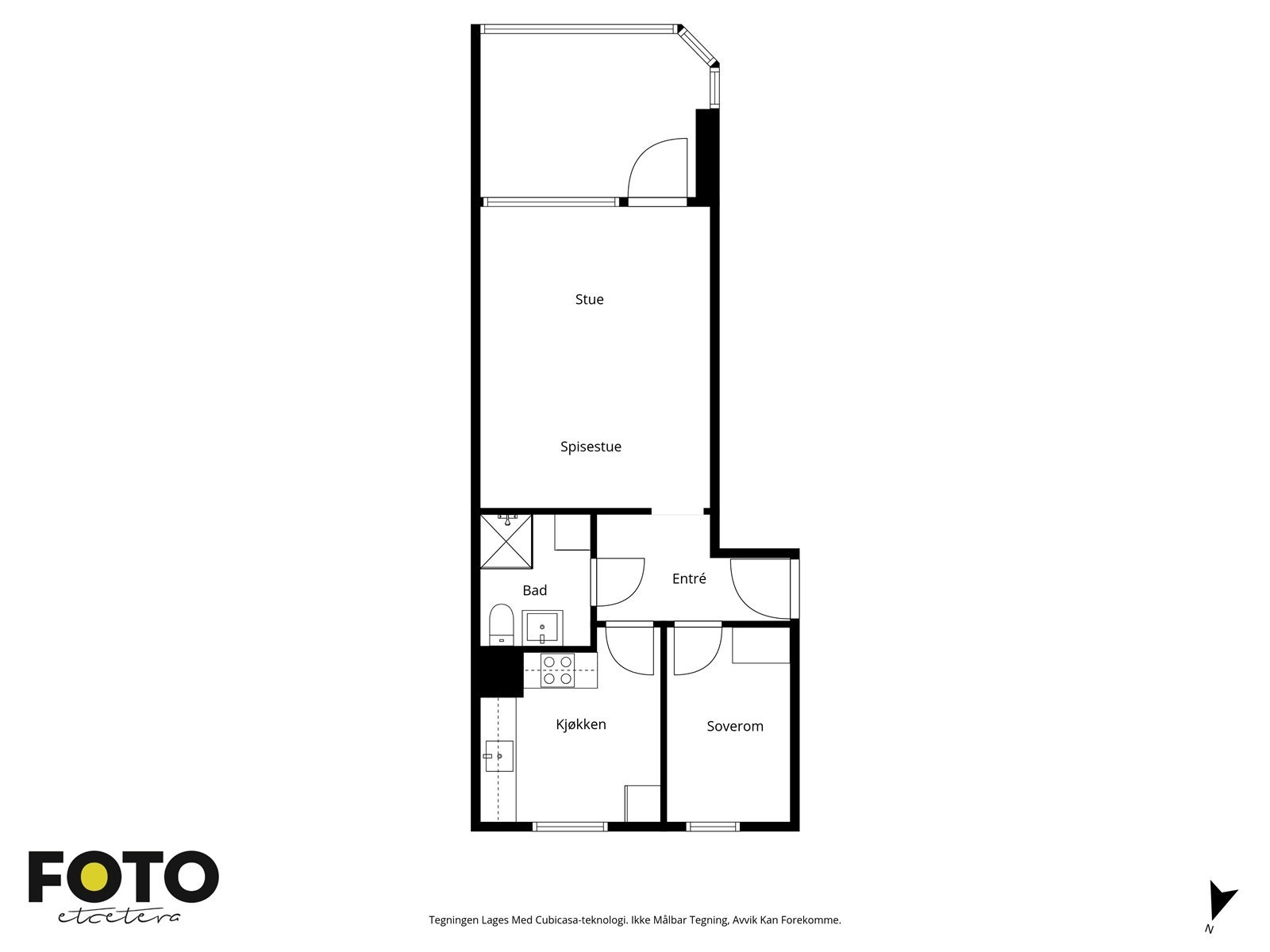 Planskisse av leiligheten Galleribilde