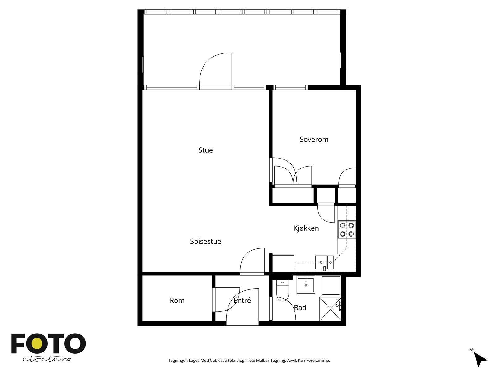Krokstien 1A - underetasje. Veiledende planskisse - ikke målbar Galleribilde