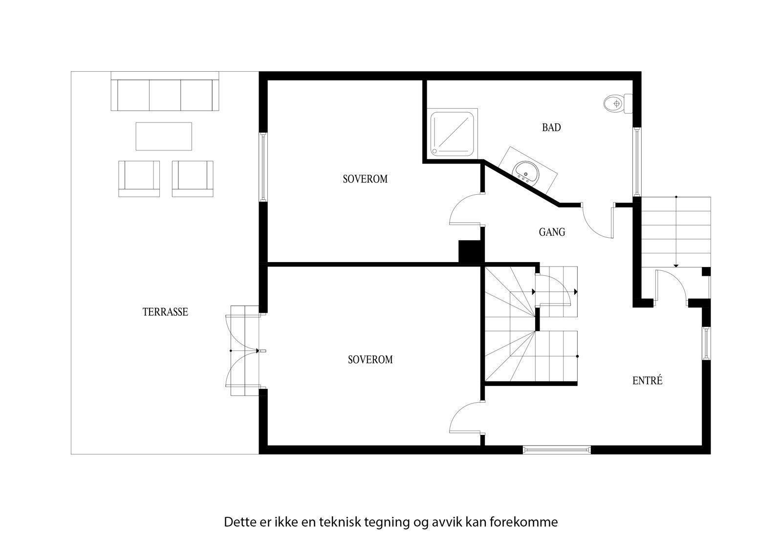 Planløsning for 1.etasje Galleribilde