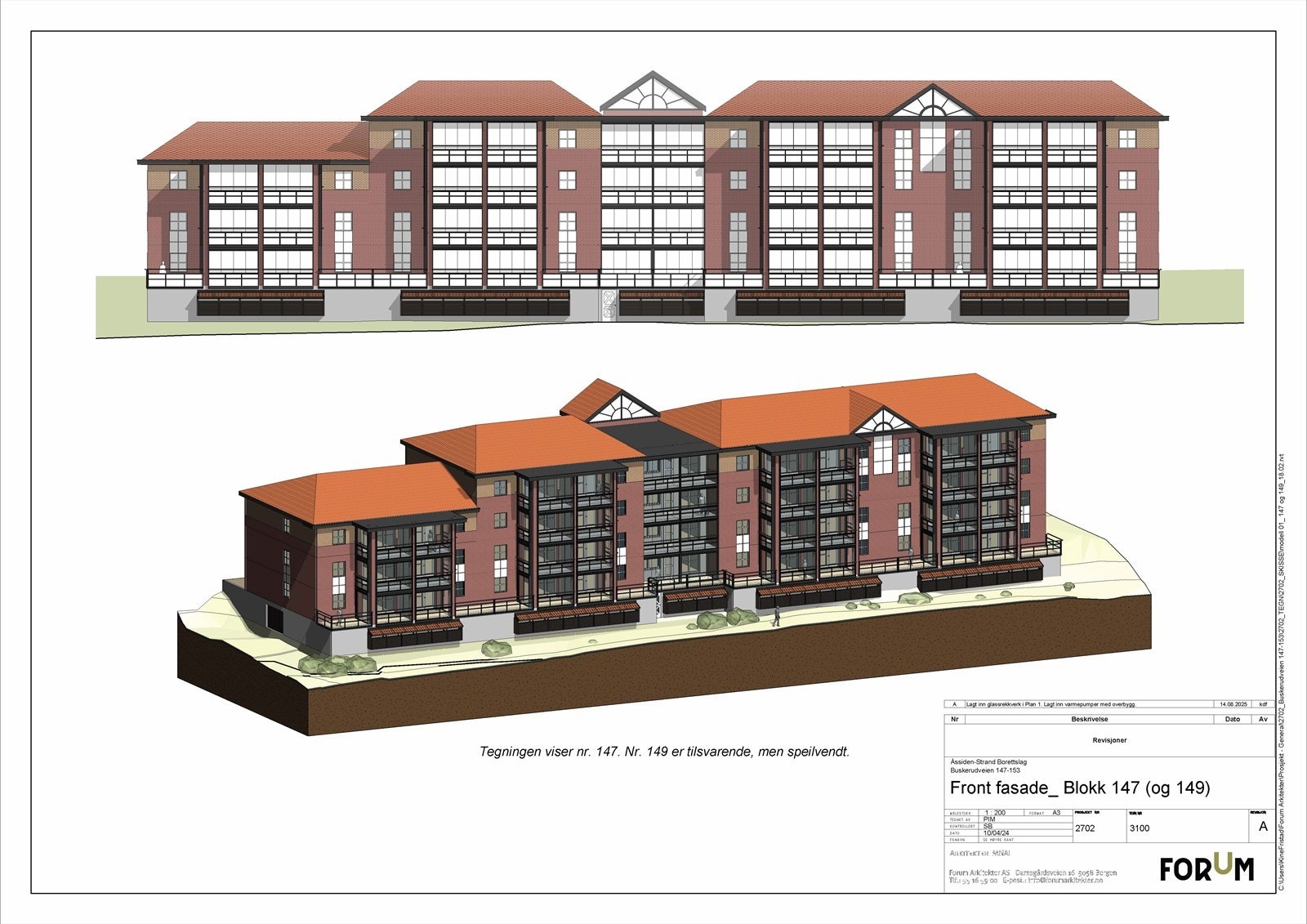 Ny Front fasade_Blokk 147 og 149 Galleribilde