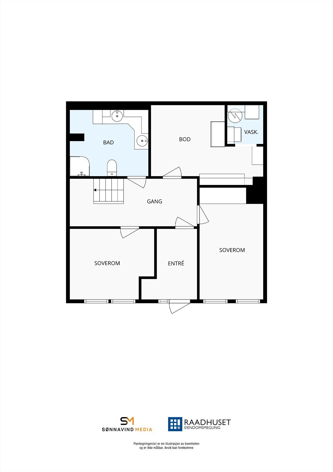 2D Plantegning | 1. Etasje Galleribilde