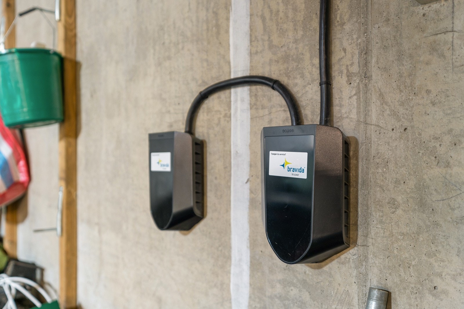 Klargjort for elbillading på plassen.