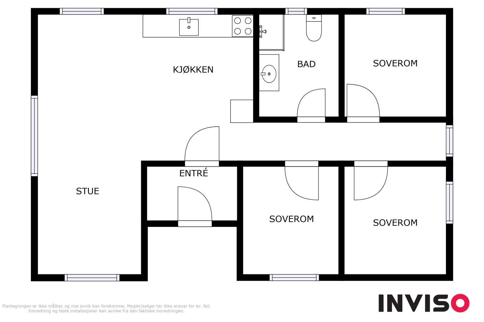 Plantegning hytte Galleribilde