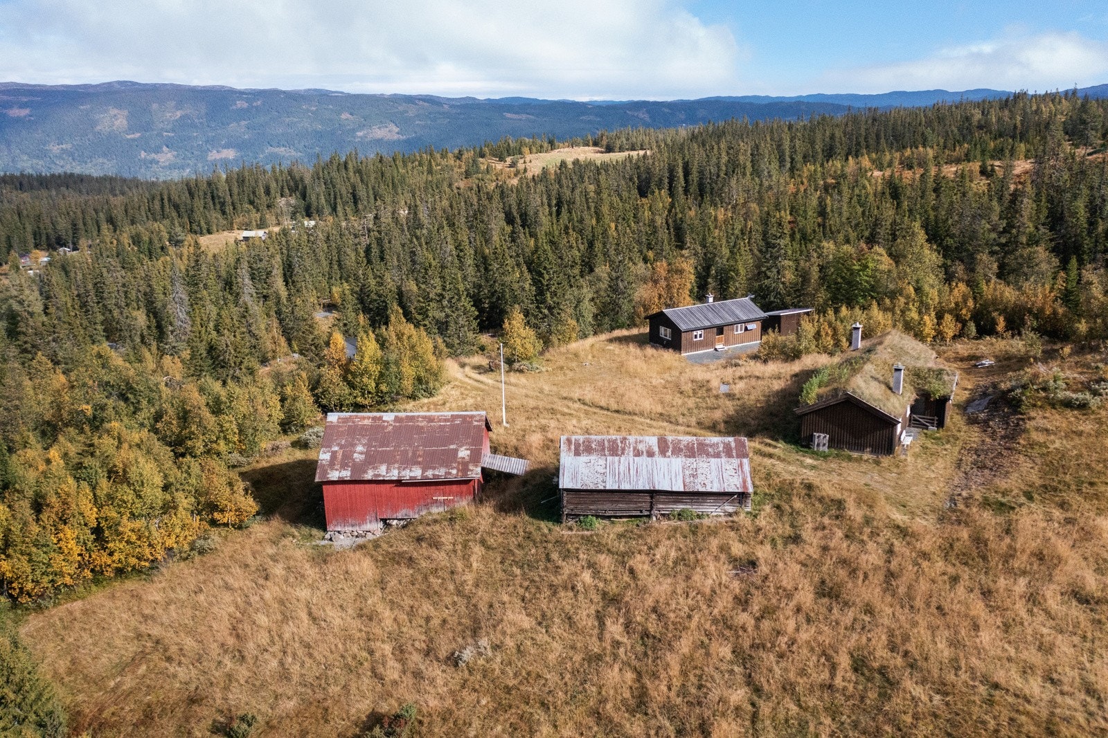 På stølsvollen er det en gammel låve og et eldre, laftet fjøs, begge med god lagringsplass. Galleribilde