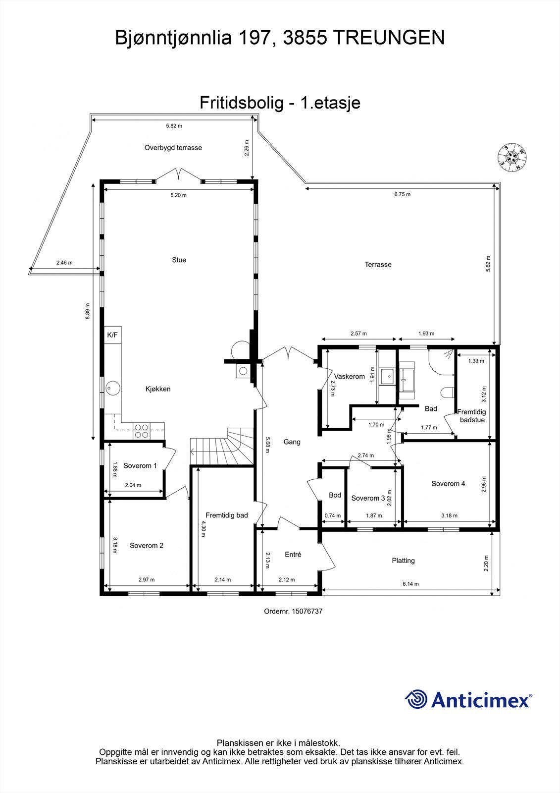 Plantegning 1. etasje Galleribilde