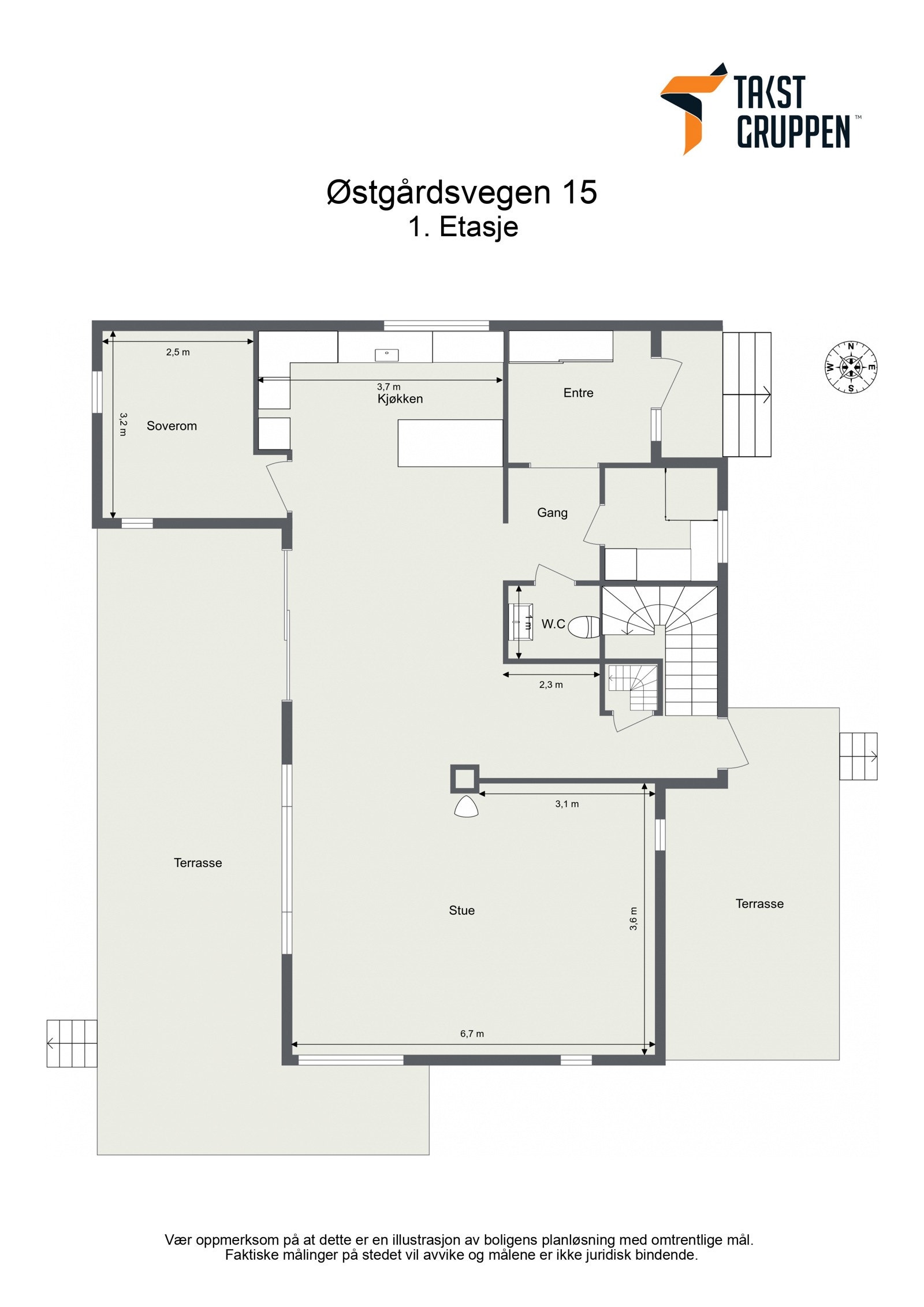 Plantegning for 1. Etasje. Galleribilde