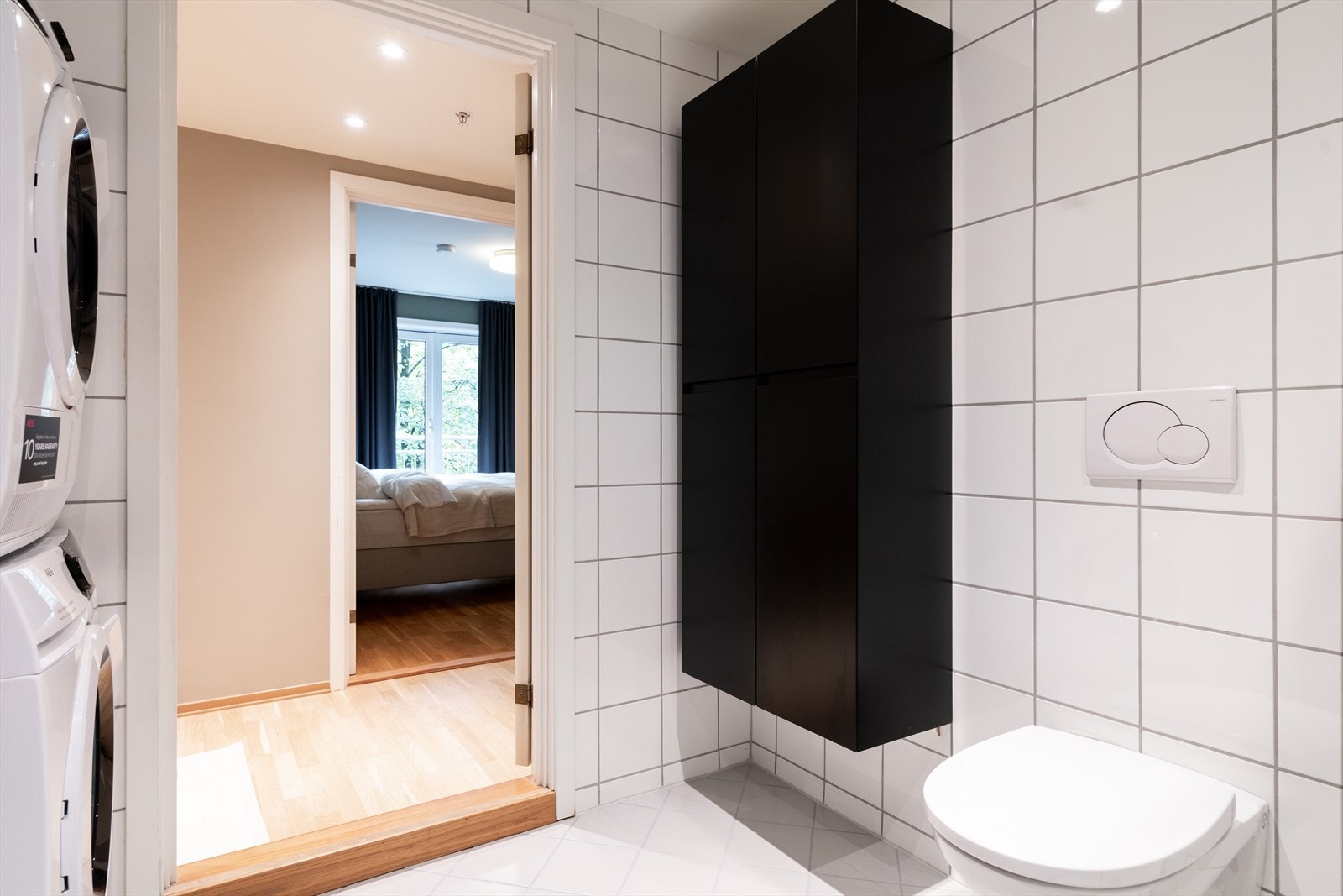 - Opplegg for vaskemaskin og tørketrommel. Mekanisk avtrekk - Galleribilde