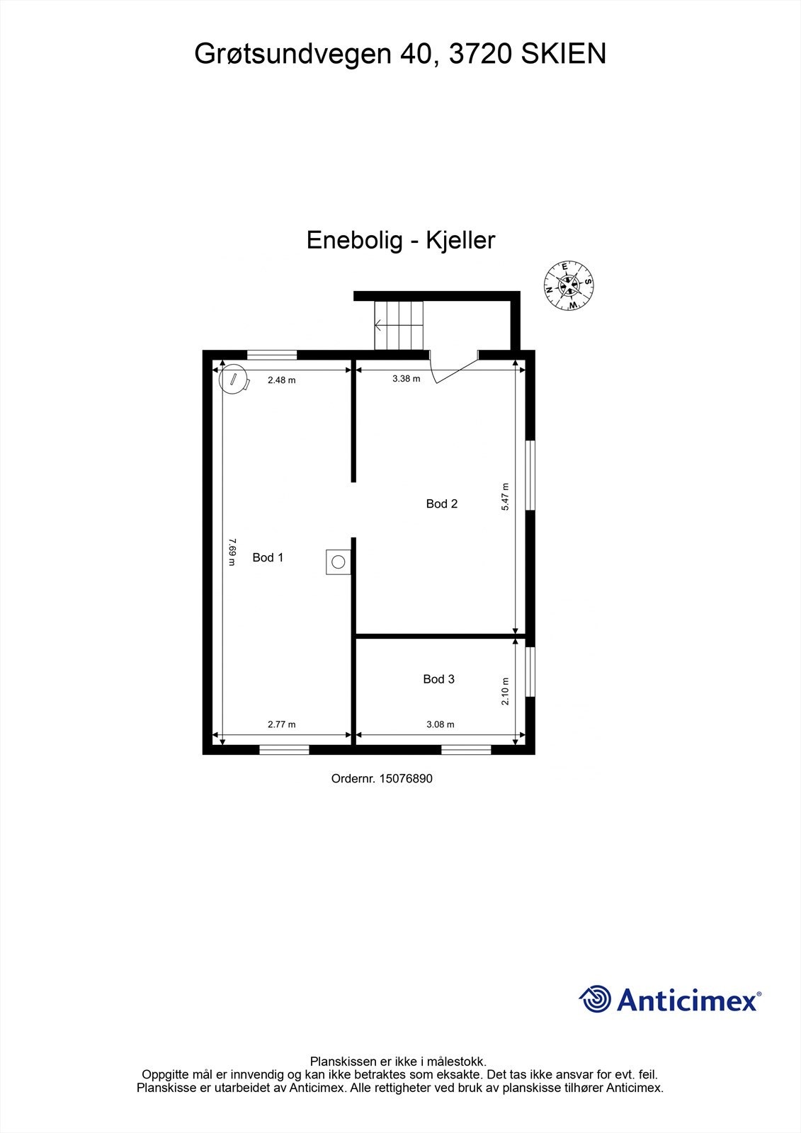 Plantegning Kjeller. Galleribilde