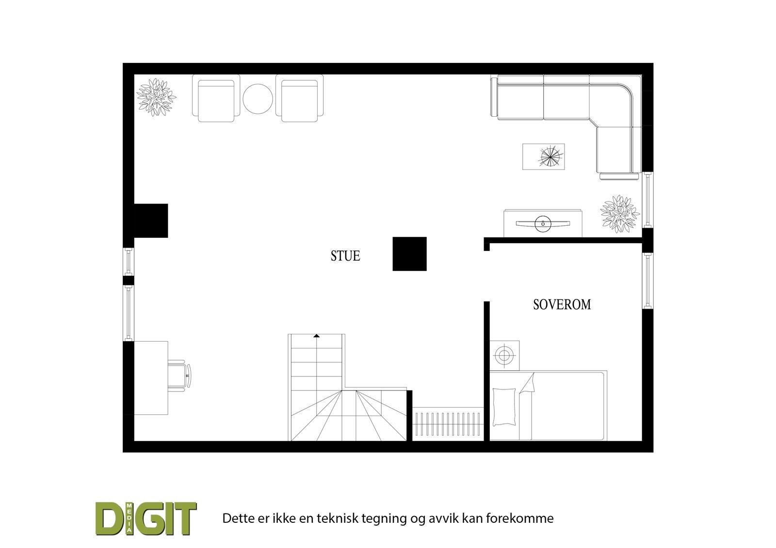 Plantegning 2. etasje. Galleribilde