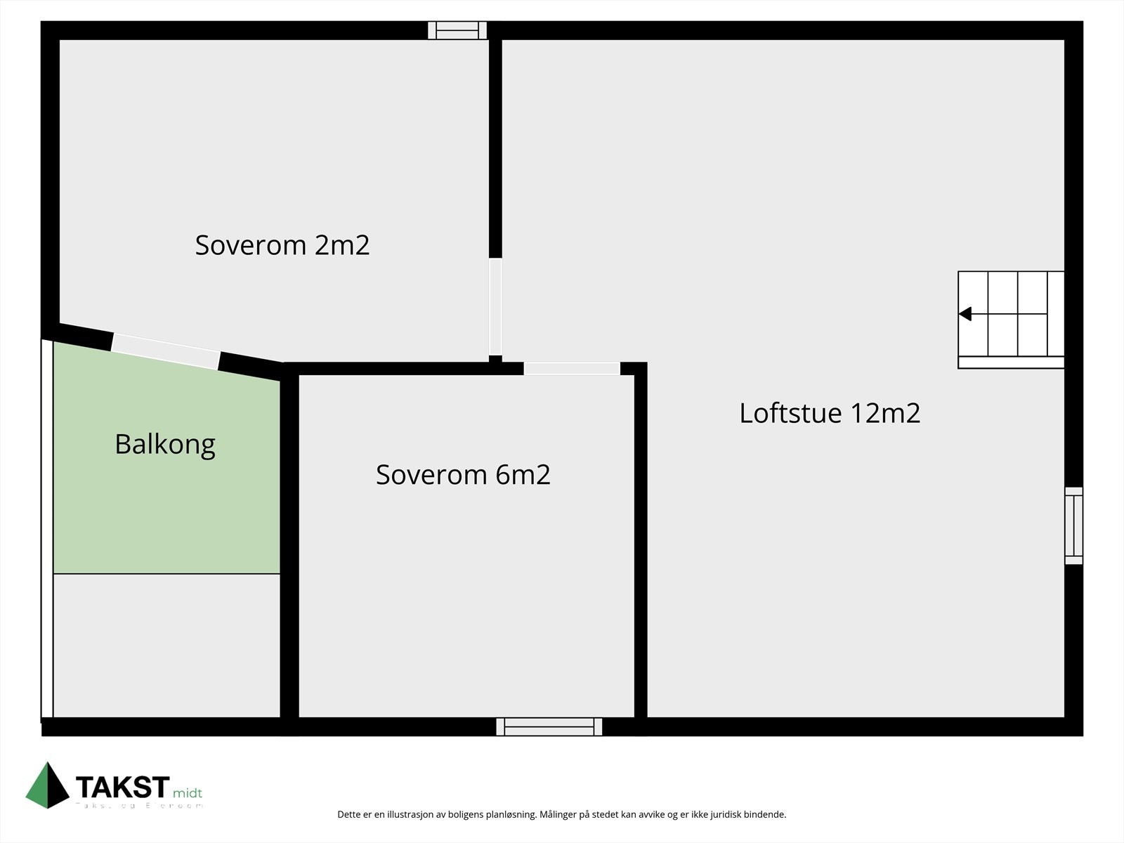 Plantegning loftsetasje. Galleribilde