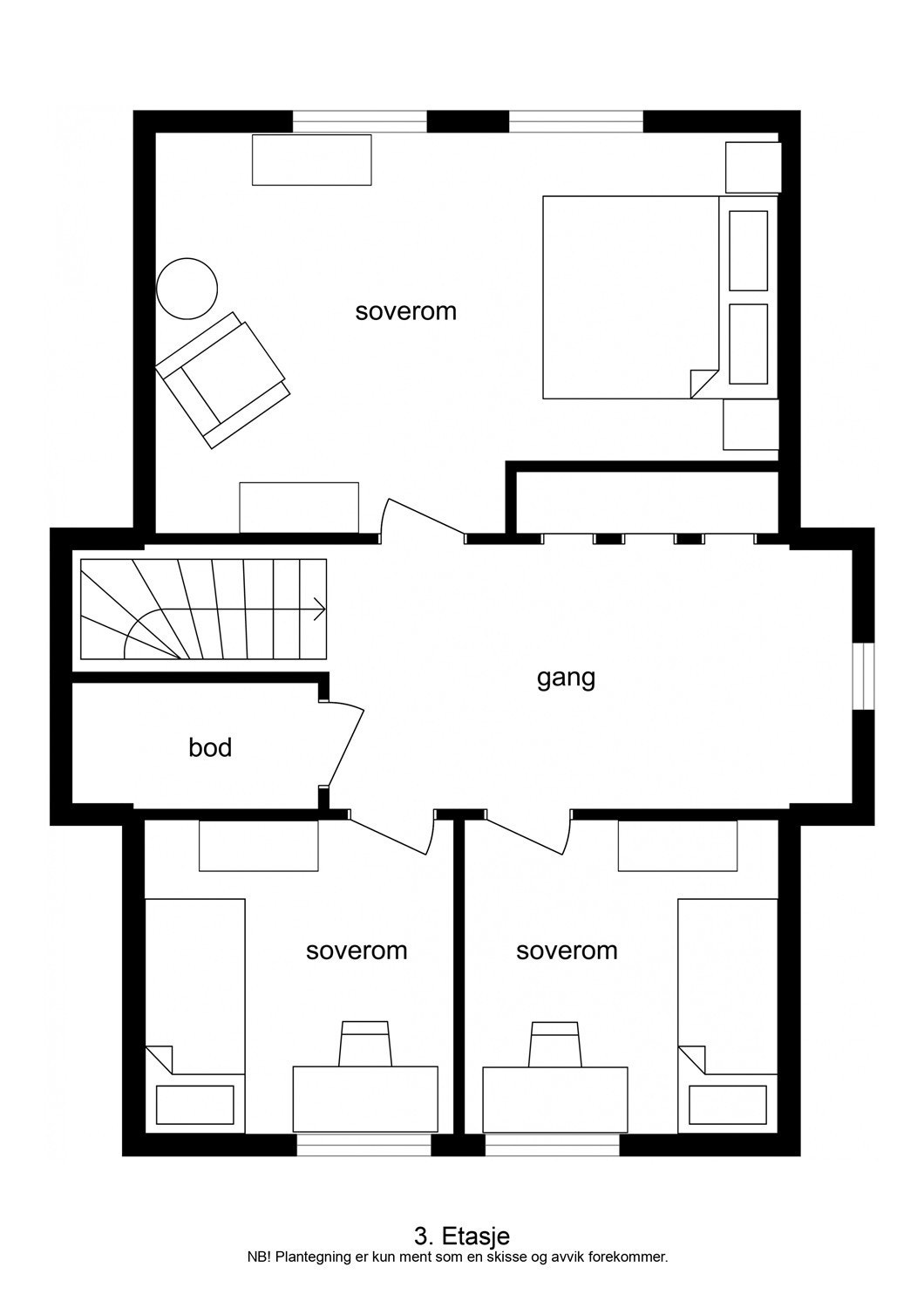 Planskisse 2 etg Galleribilde