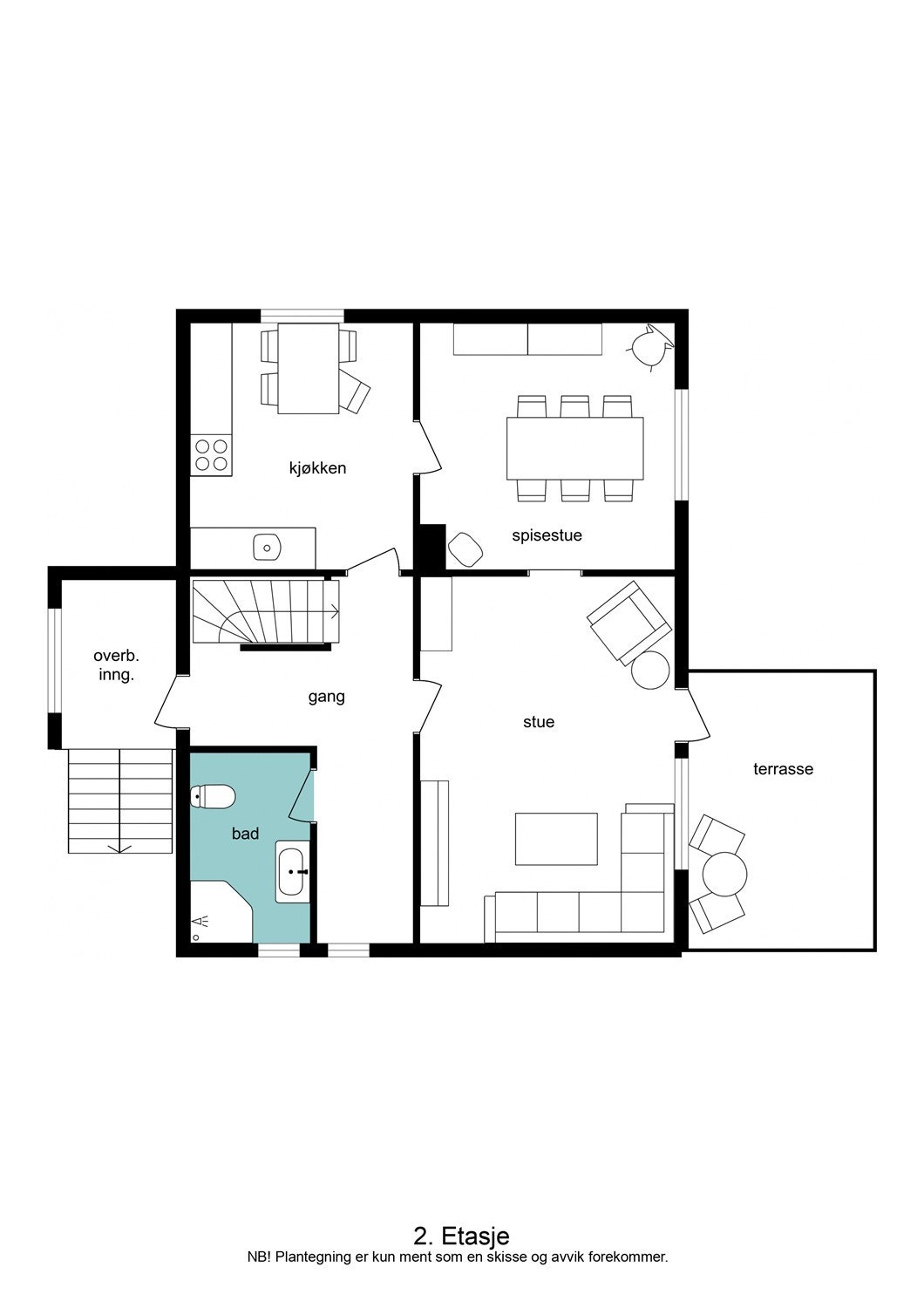 planskisse hovedetasjen Galleribilde