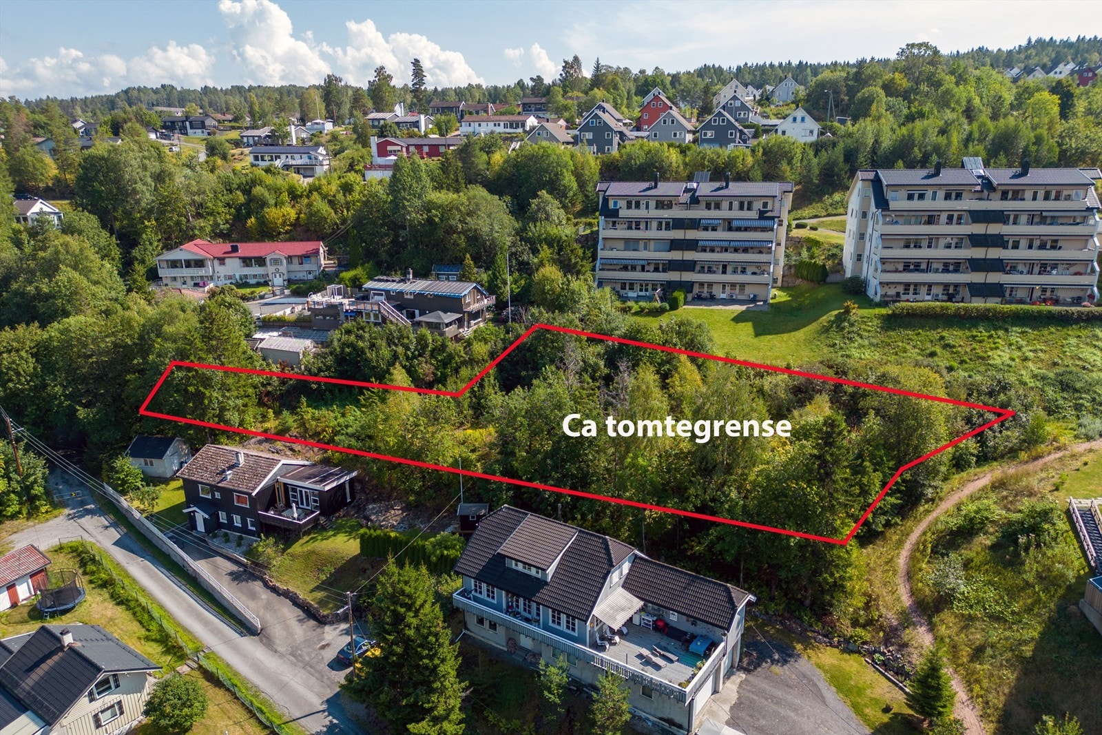 Oversikt - Ca tomtegrense - Se kart for eksagt grense Galleribilde