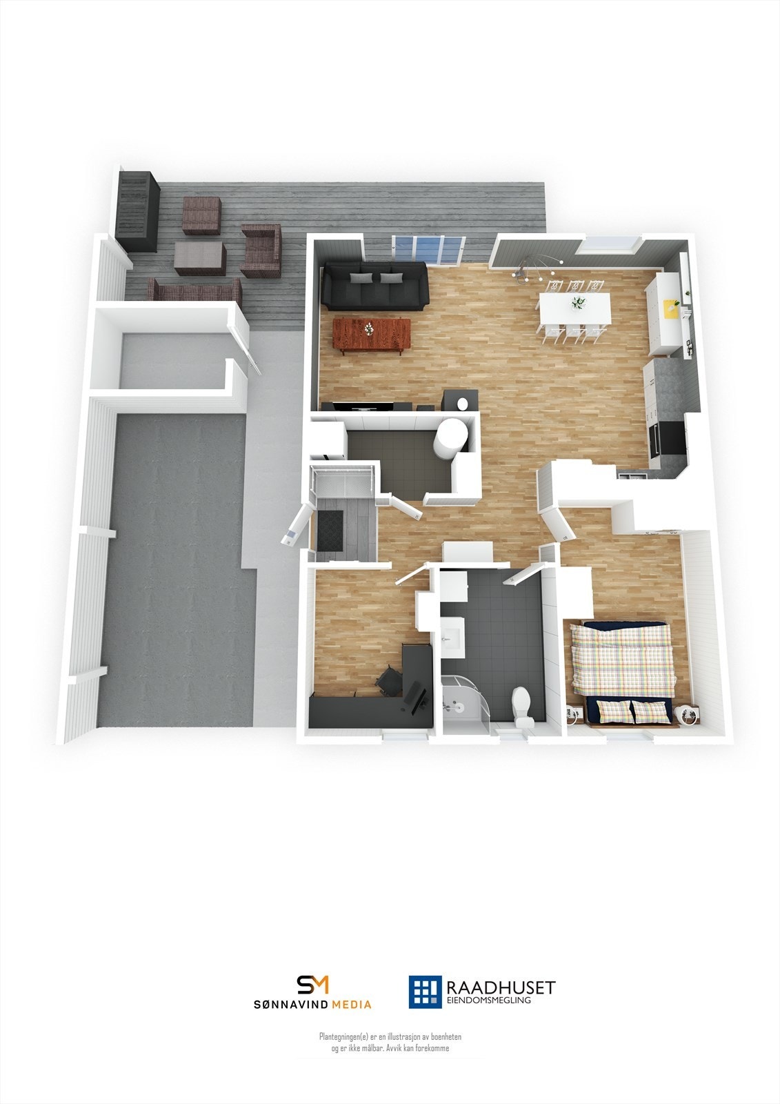 3D Plantegning Galleribilde