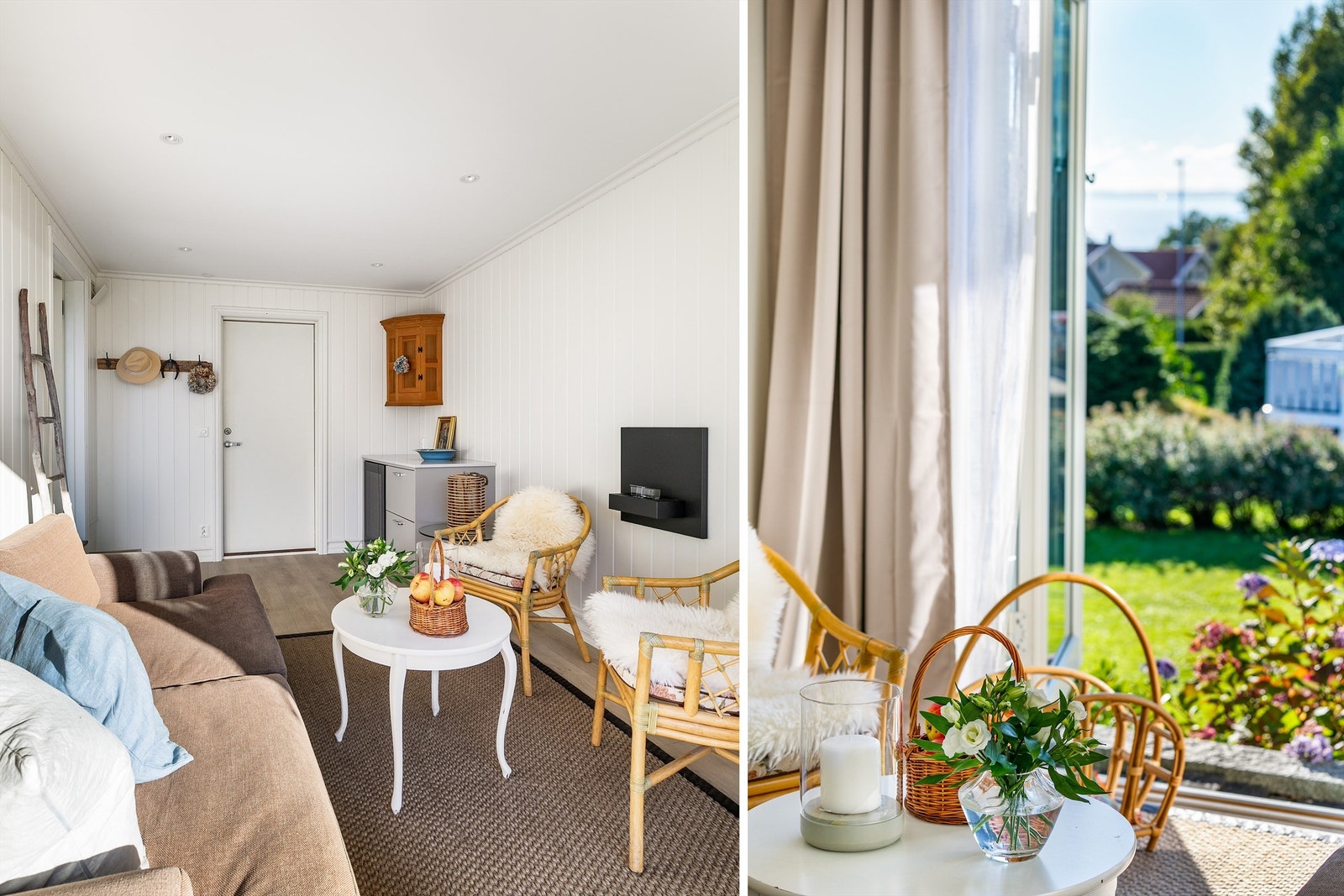 Epoq benkeinnredning med innbygget TempTech vinskap er montert innerst i boden. Galleribilde