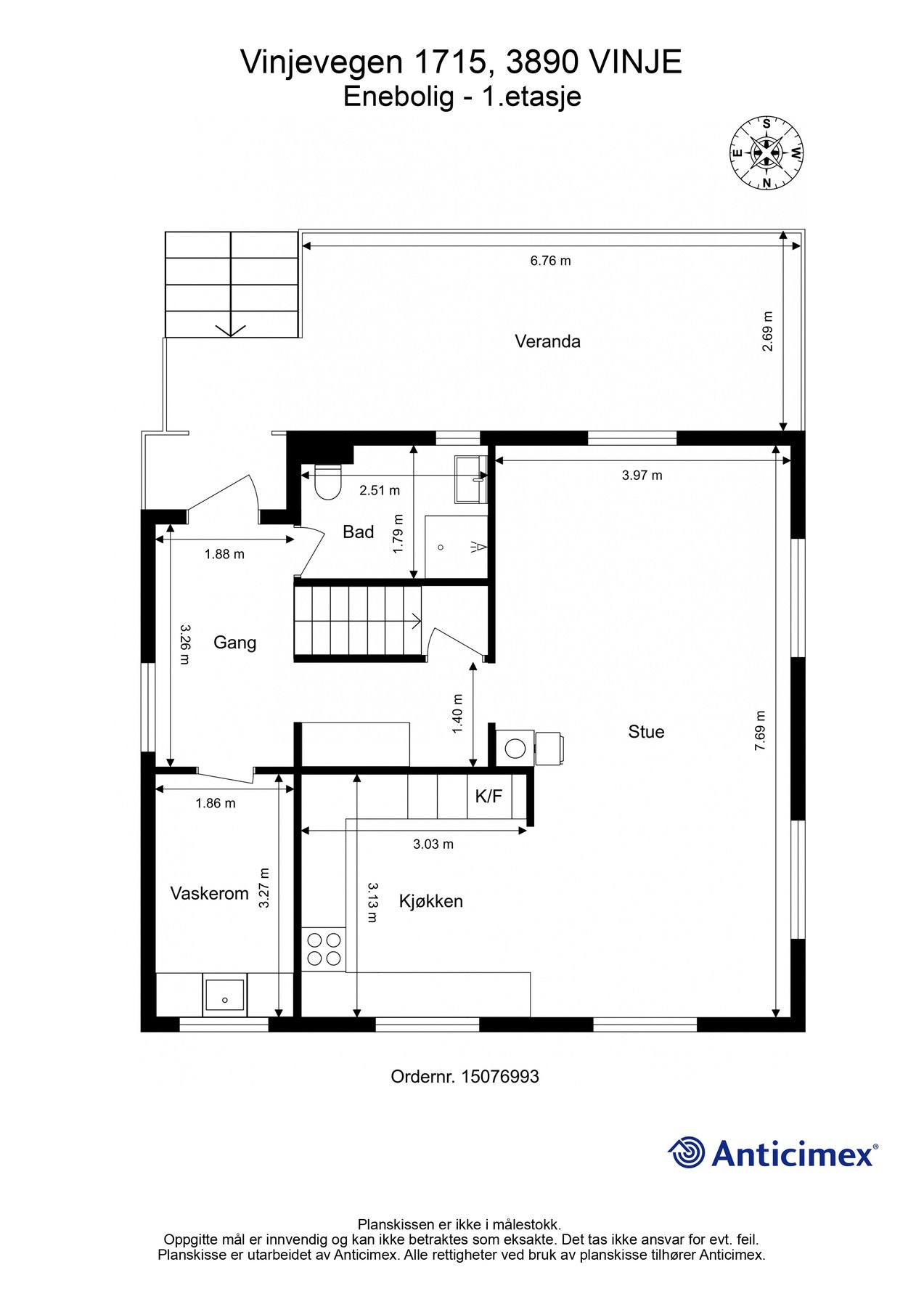 Plantegning 1.etg. Galleribilde