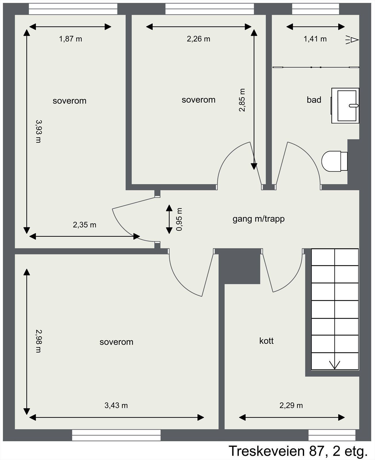 Plantegning 2. etasje. Galleribilde