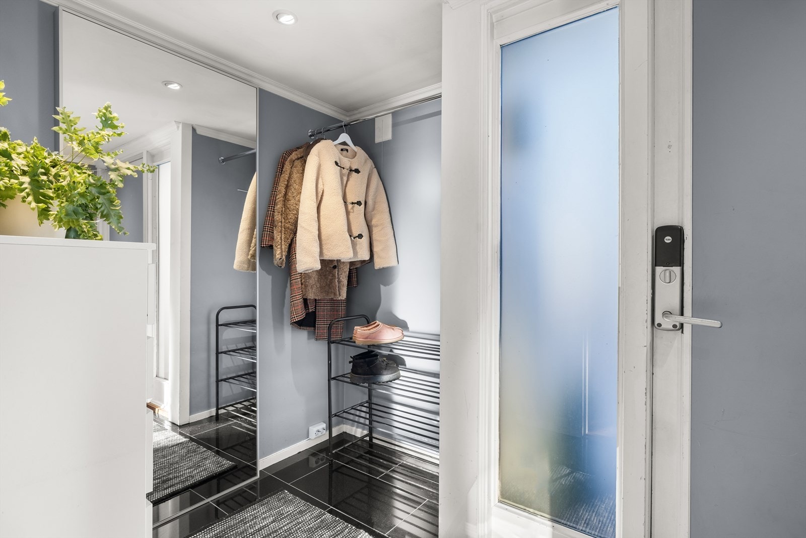 Inngangsdør med Yale doorman. Galleribilde