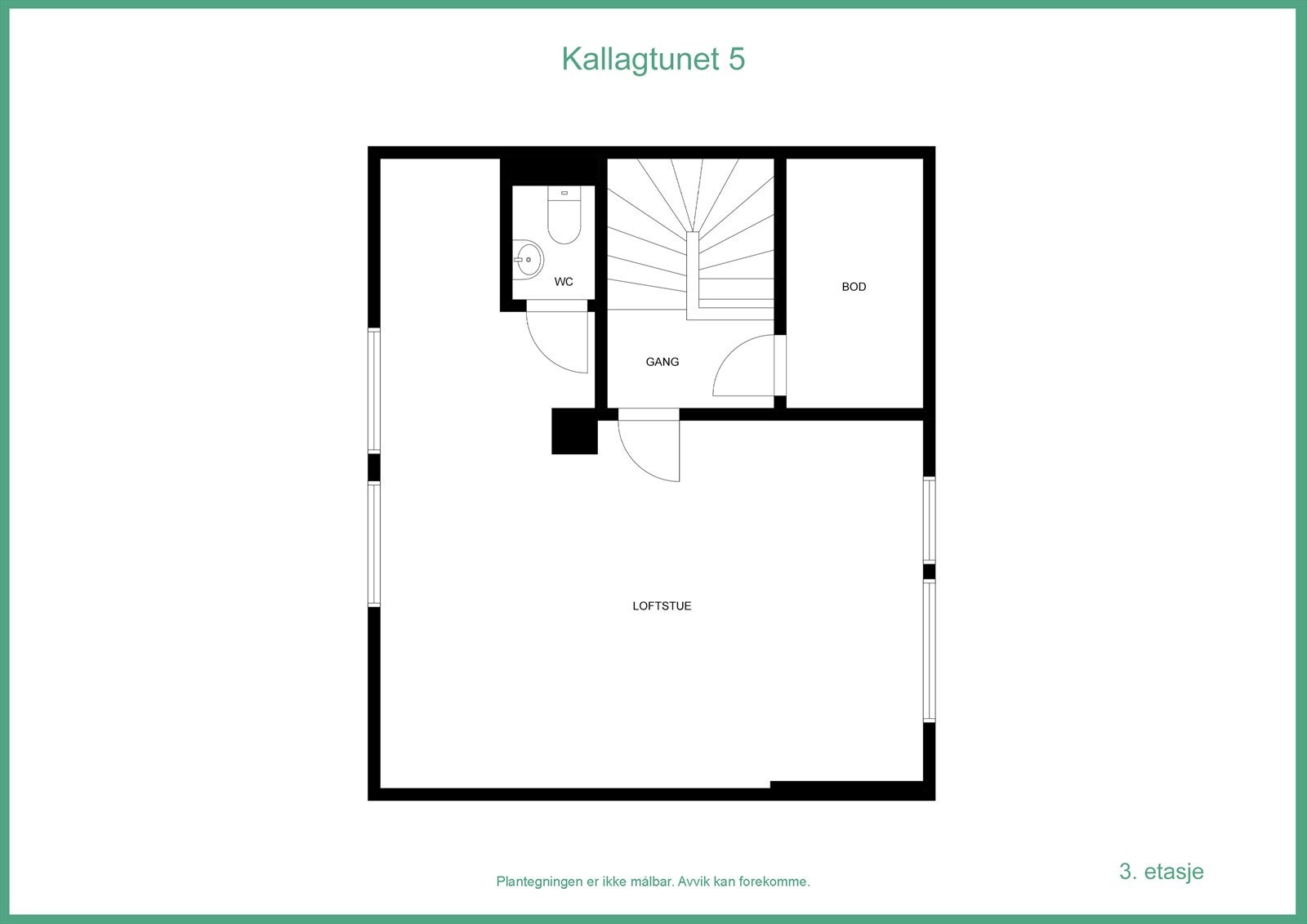 Etasjen er byggemeldt som loft Galleribilde