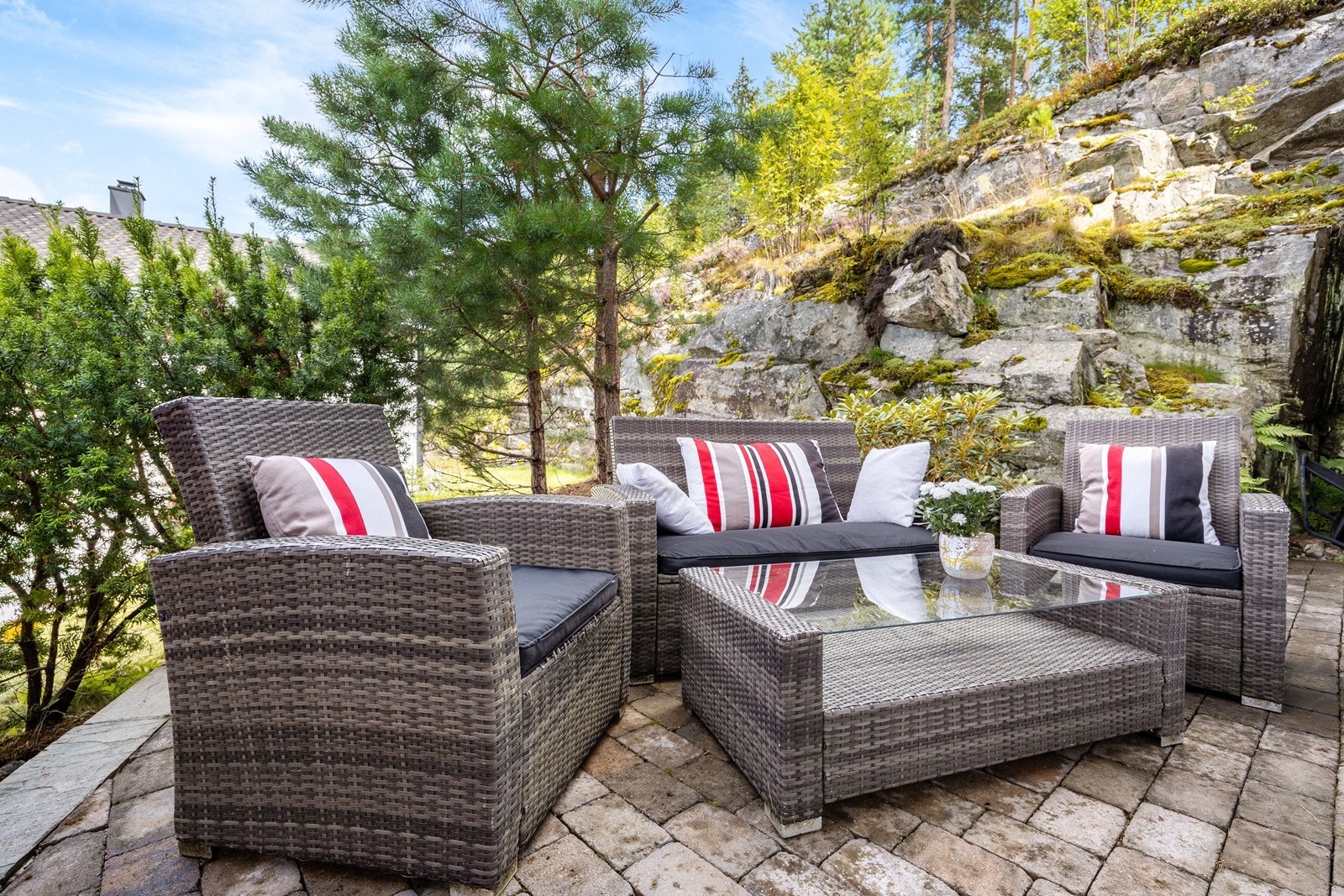 I hagen er det flere mulige uteplasser. Galleribilde