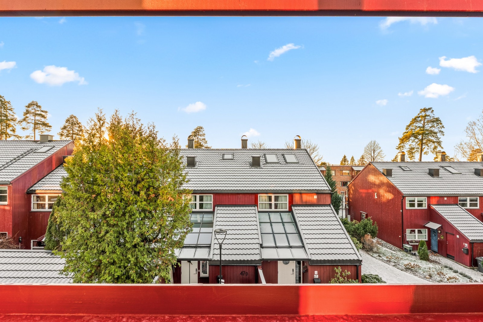 Trivelig utsyn fra balkongen Galleribilde