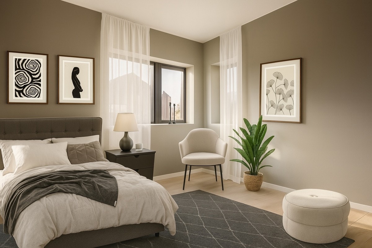 Hele 3 soverom i leiligheten med hhv. 9,6 kvm, 7,5 kvm og 6,4 kvm. Galleribilde