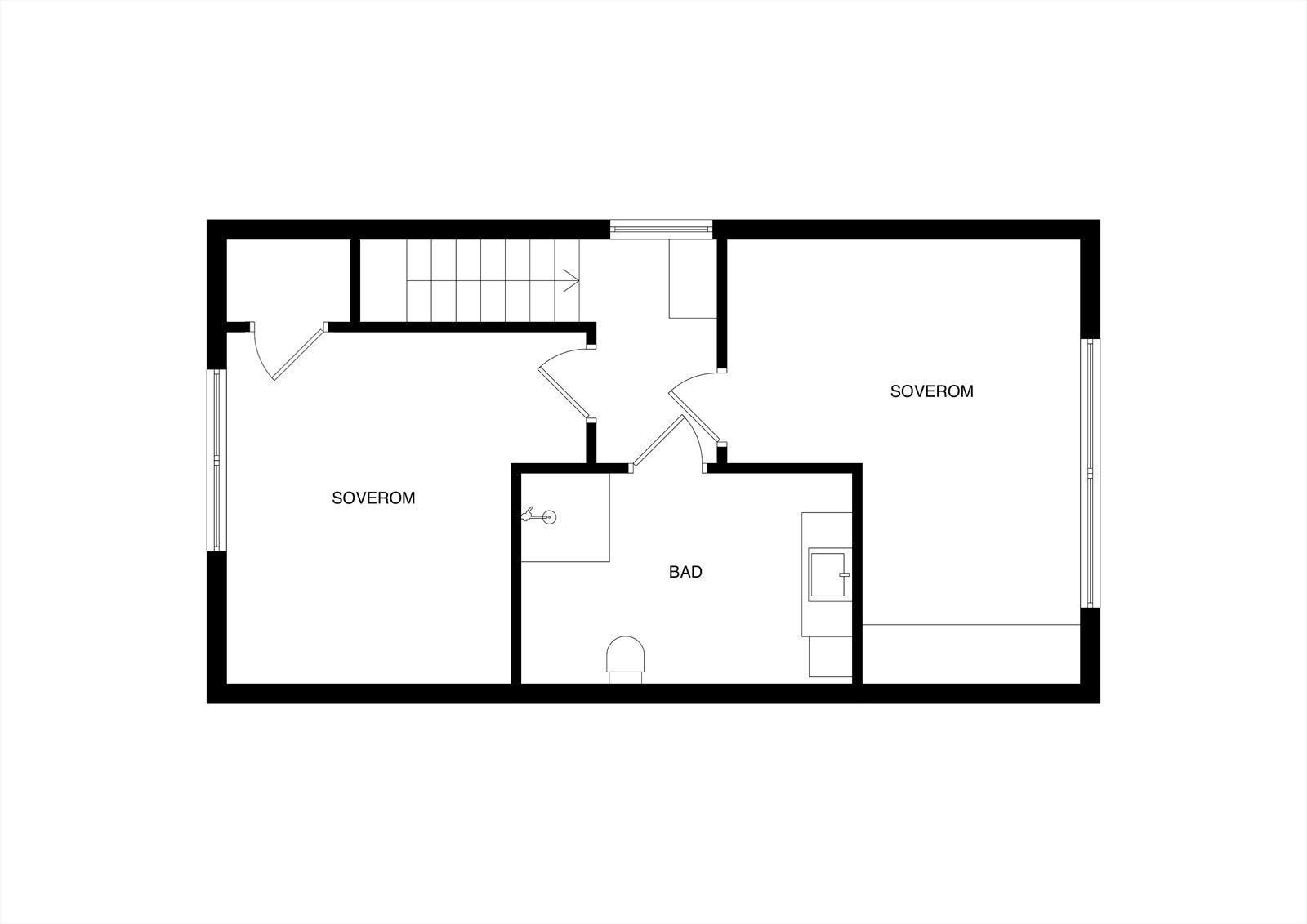 Planetegning 2 etasje. Galleribilde