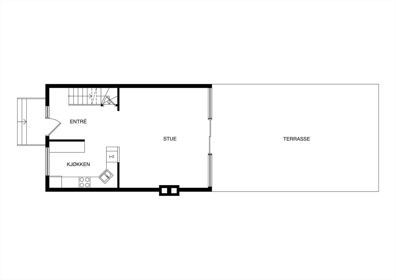 Plantegning 1 etasje. Galleribilde