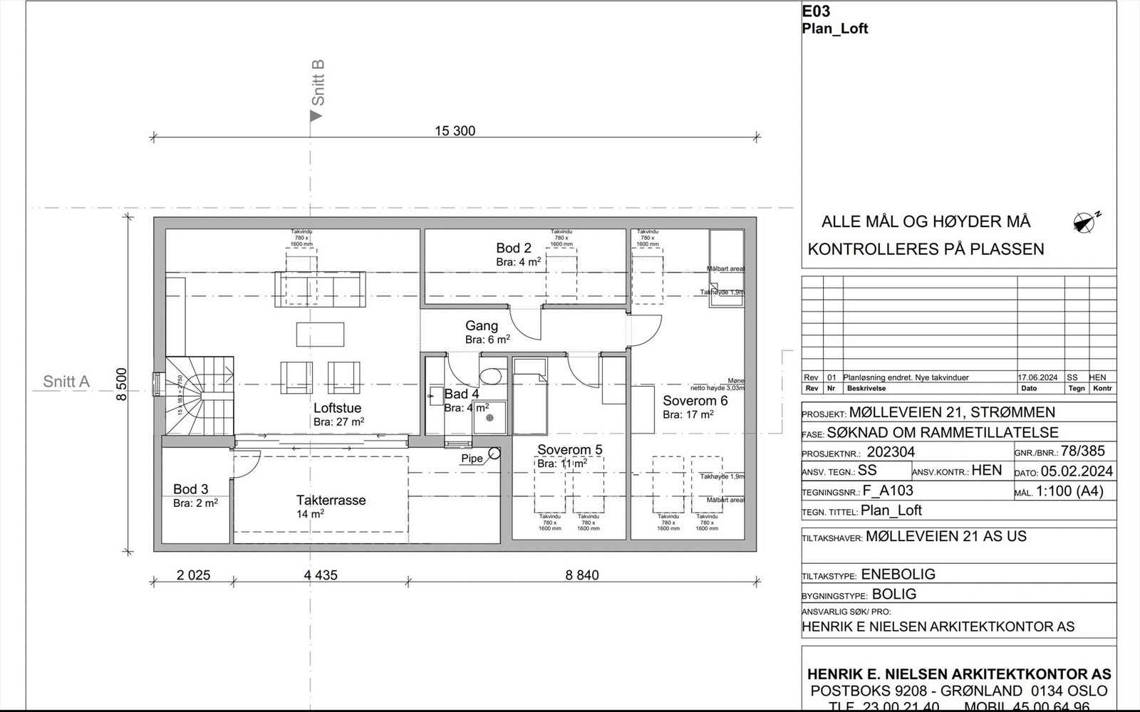 Plantegning loftetasje. Galleribilde